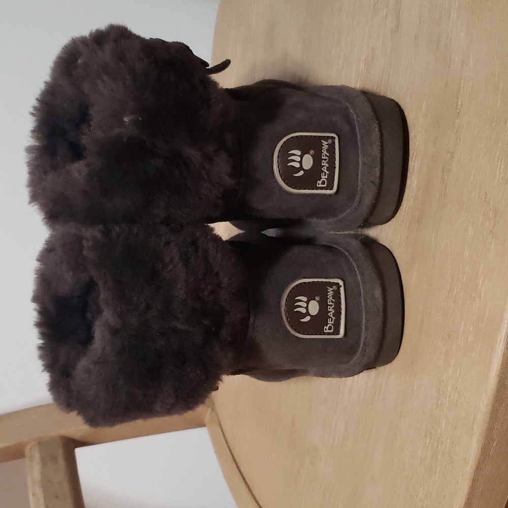 Bearpaw Abby Brown Ankle Boots Size 7 - Picture 4 of 5